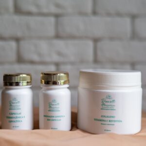 Kit Cápsulas de drenagem linfática + Cápsulas lipolíticos e termogênico+ Colágeno  Vitamina C revestida